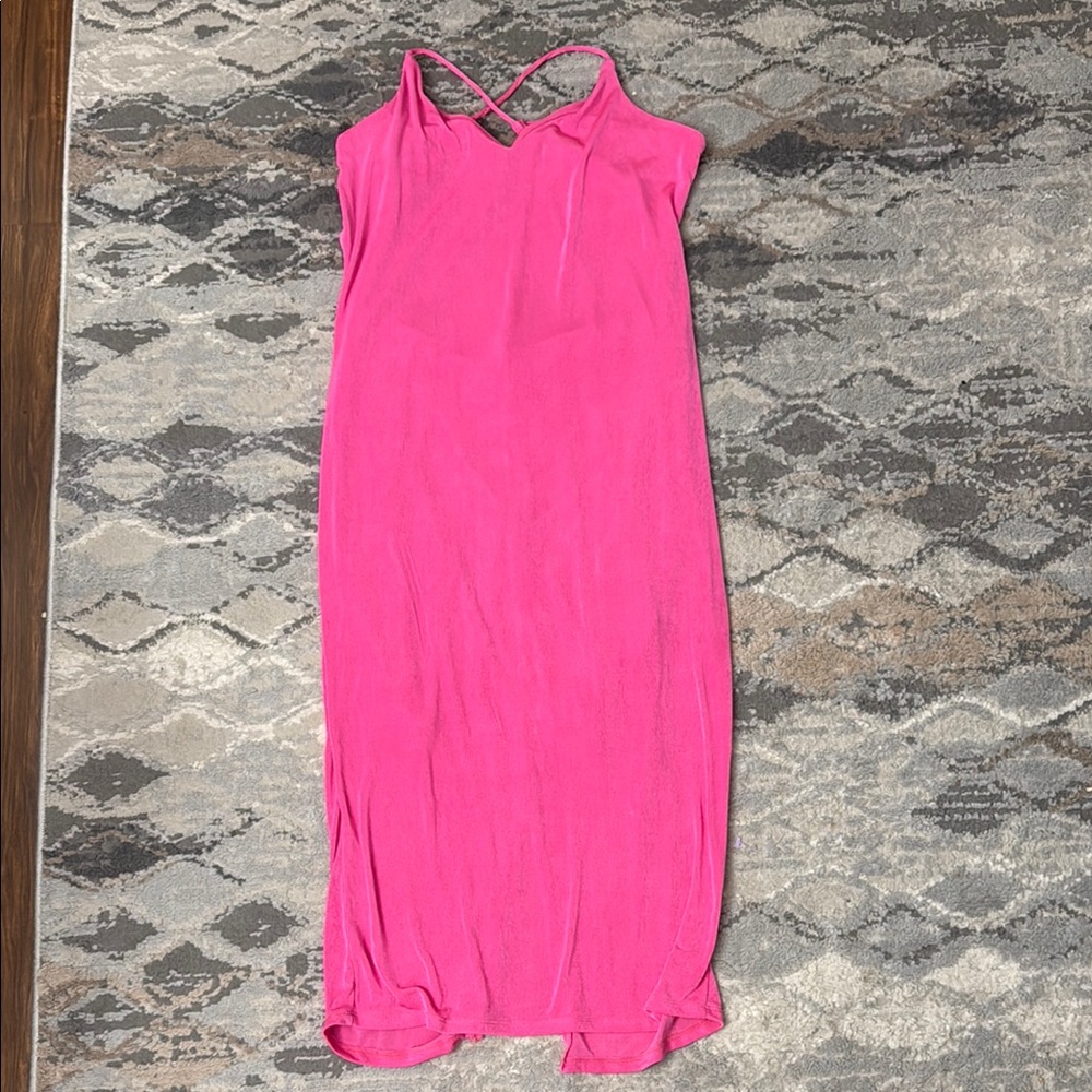 Versona Pink Spaghetti Strap Slip Dress